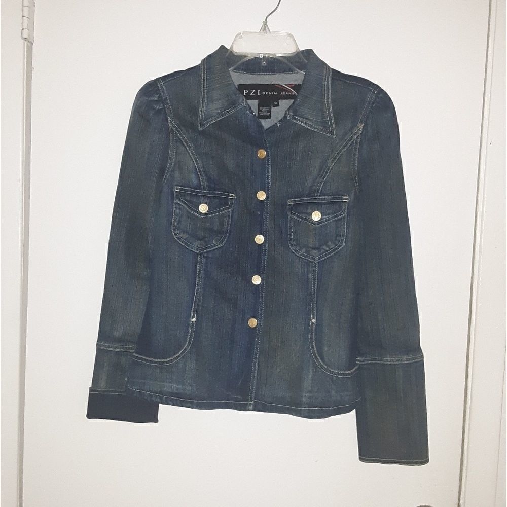 PZI Denim Blue Jean Jacket Size Medium